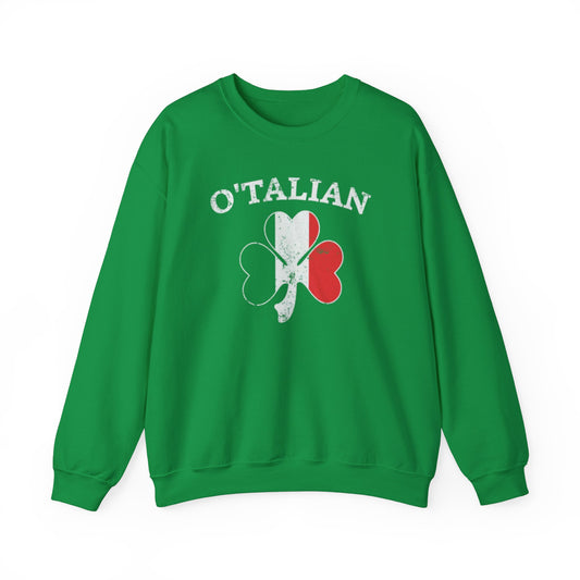 O'Talian Italian Irish Shamrock Men's Short Sleeve or Long Sleeve T-Shirt Italy Flag Colors