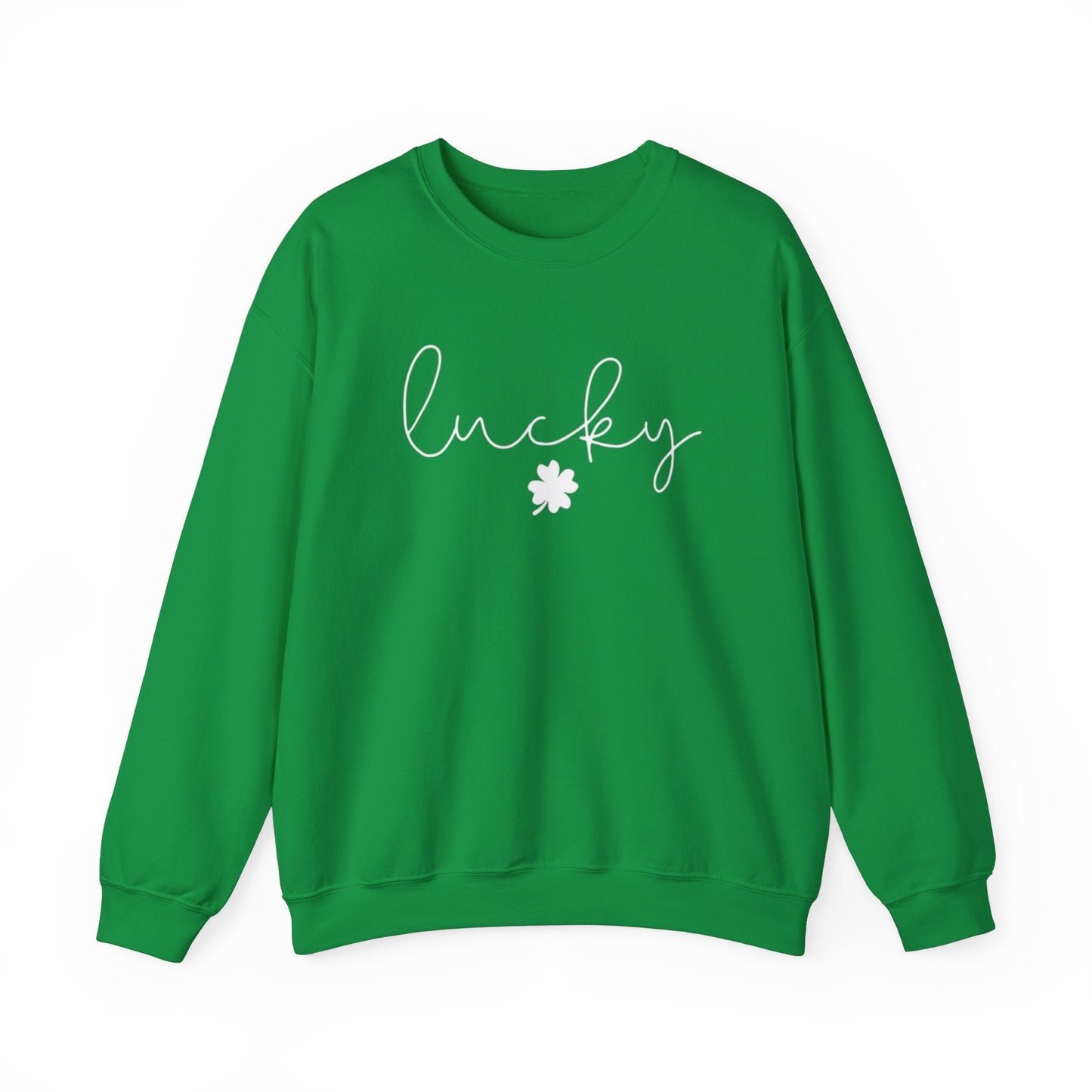 Lucky St Patricks Day Sweatshirt, Simple Holiday Sweater