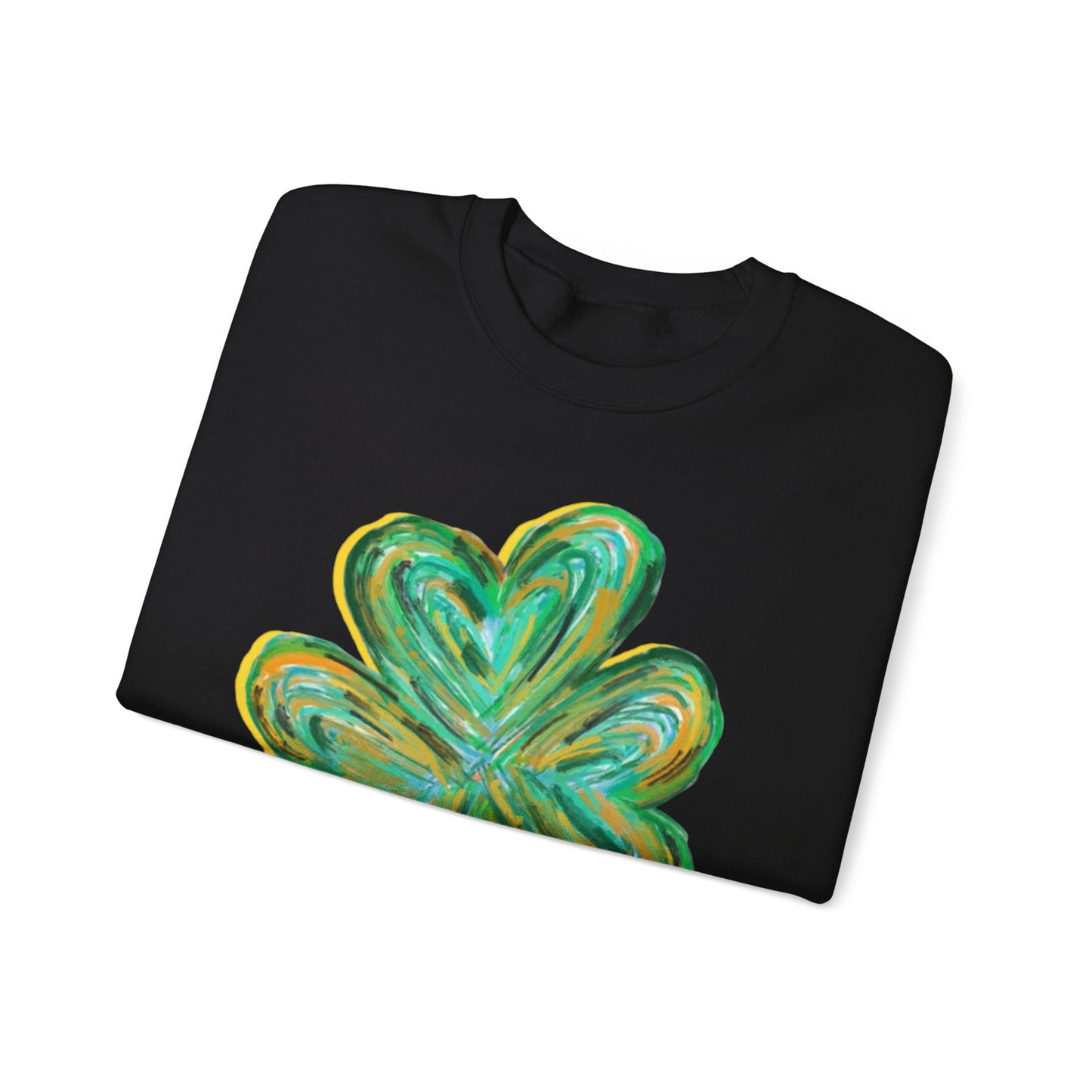 Cute St Patricks Four Leaf Clover Sweatshirt, Watercolor St Patricks ,Gift For St Patricks