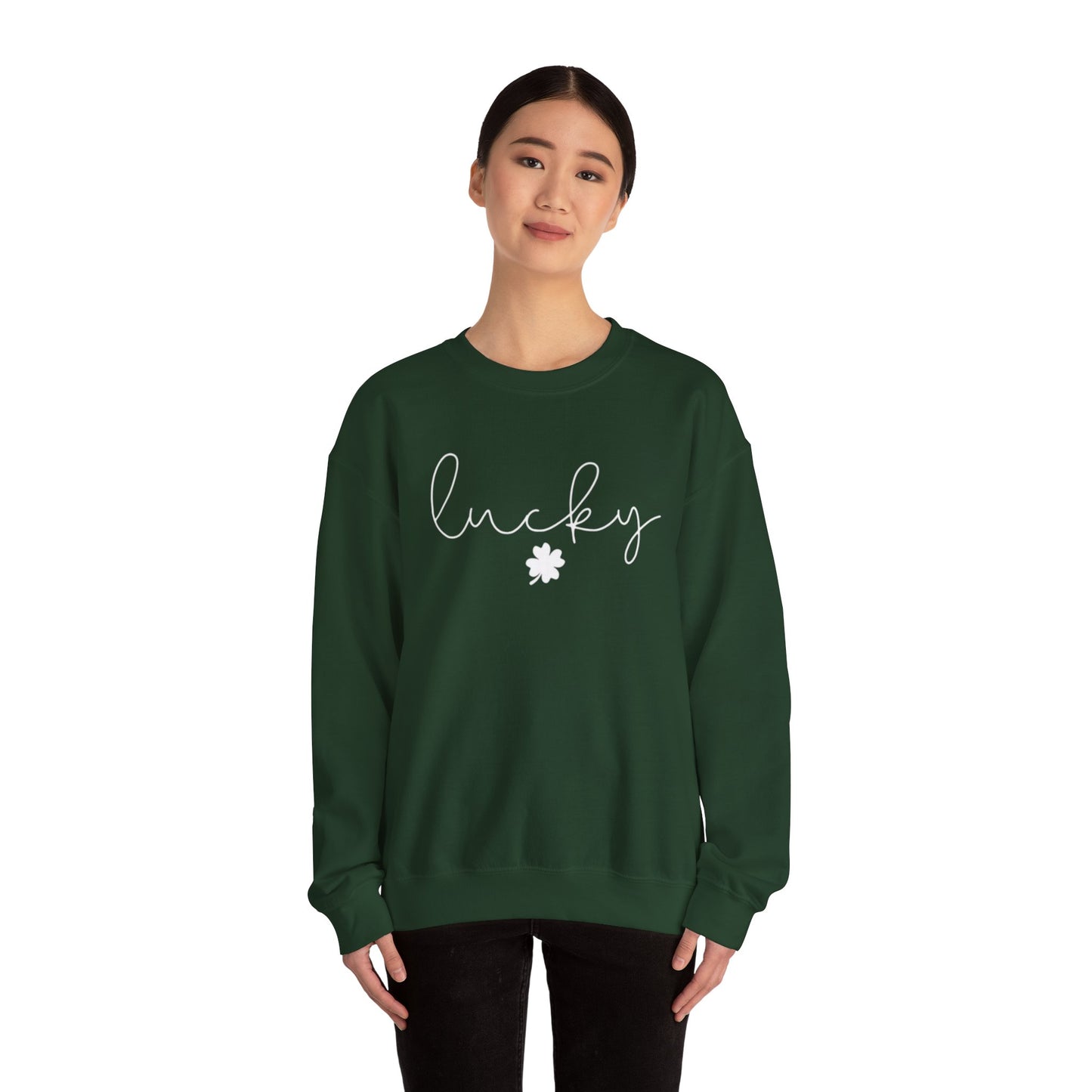 Lucky St Patricks Day Sweatshirt, Simple Holiday Sweater