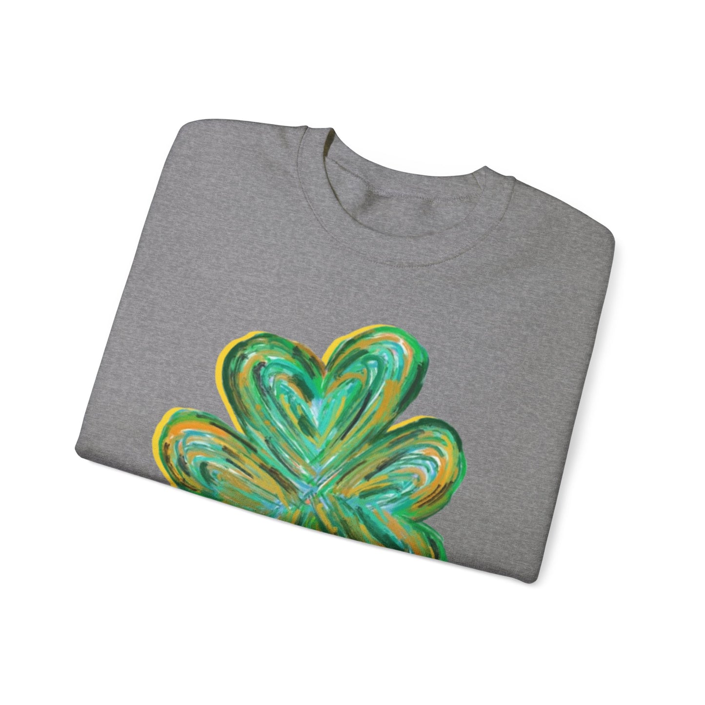 Cute St Patricks Four Leaf Clover Sweatshirt, Watercolor St Patricks ,Gift For St Patricks