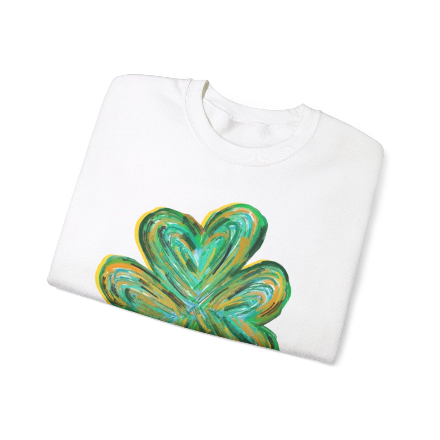 Cute St Patricks Four Leaf Clover Sweatshirt, Watercolor St Patricks ,Gift For St Patricks