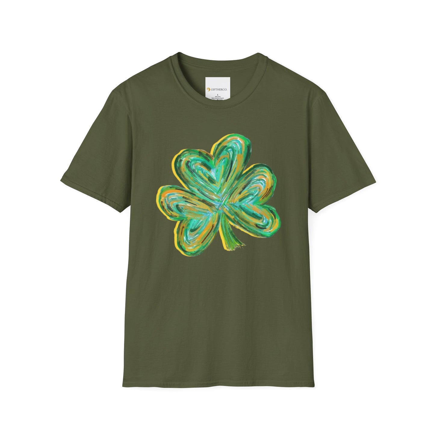 Cute St Patricks Four Leaf Clover Shirt,Watercolor St Patrick T-shirt, St Patricks Day,Shamrock ,Gift For St Patricks