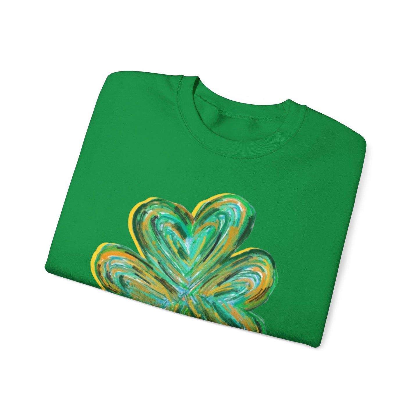 Cute St Patricks Four Leaf Clover Sweatshirt, Watercolor St Patricks ,Gift For St Patricks