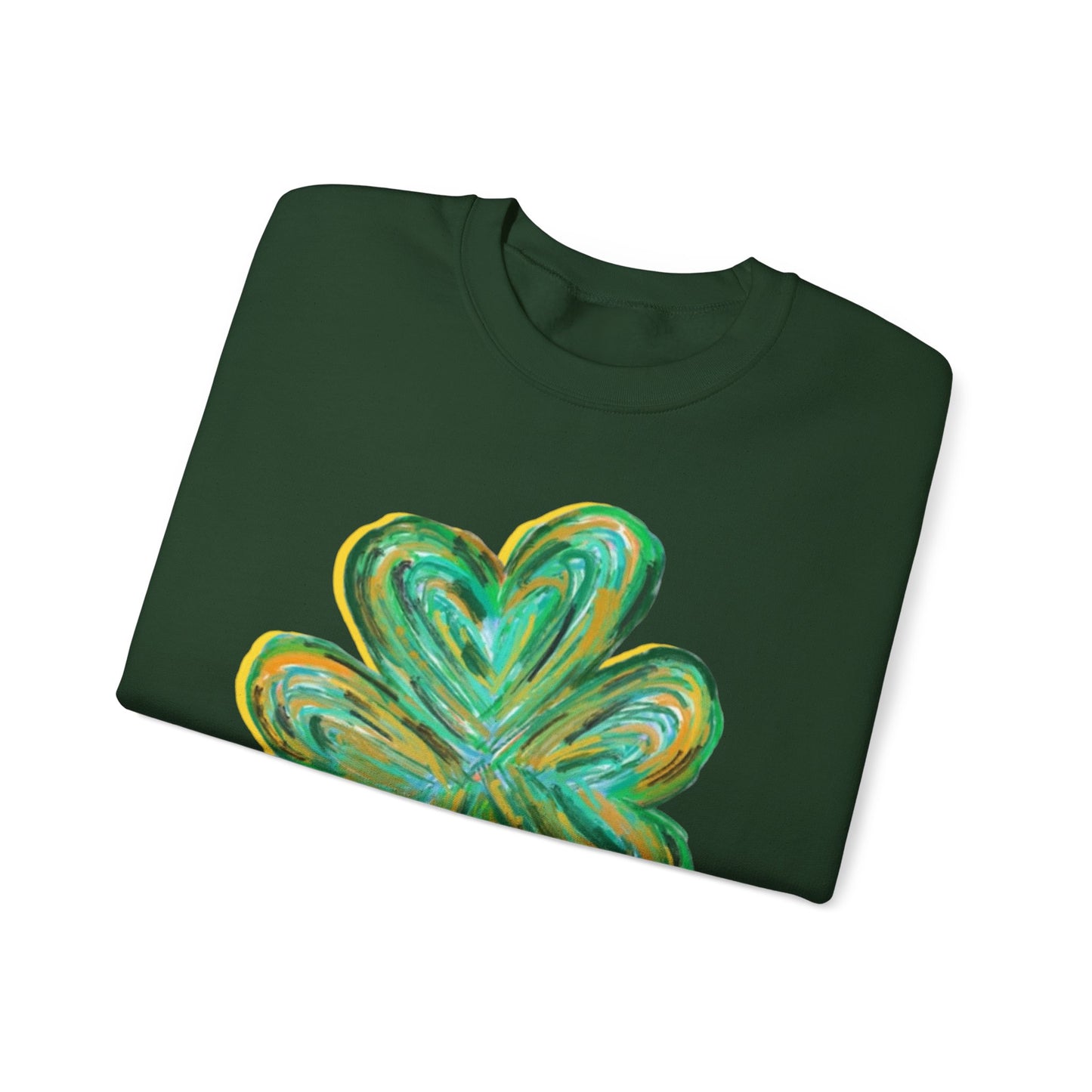 Cute St Patricks Four Leaf Clover Sweatshirt, Watercolor St Patricks ,Gift For St Patricks