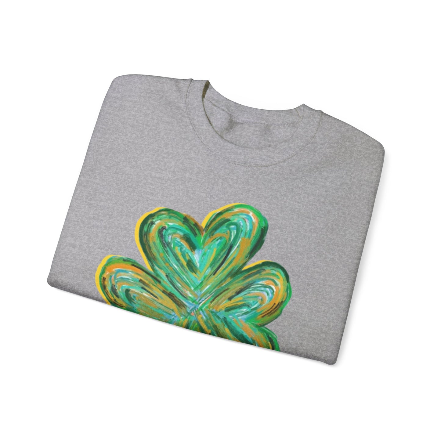 Cute St Patricks Four Leaf Clover Sweatshirt, Watercolor St Patricks ,Gift For St Patricks