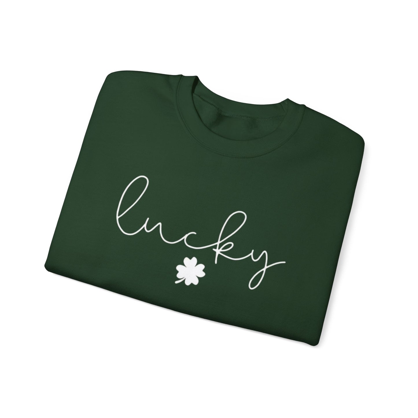 Lucky St Patricks Day Sweatshirt, Simple Holiday Sweater