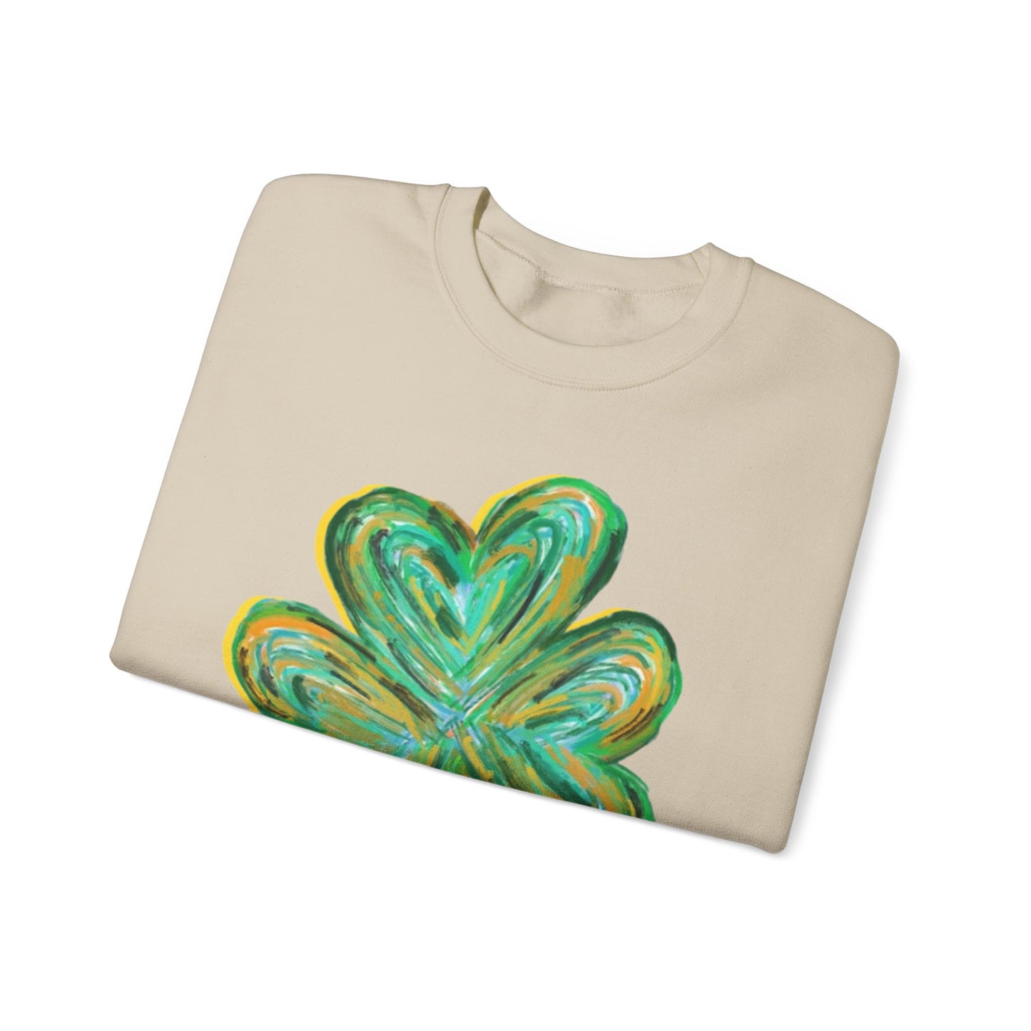 Cute St Patricks Four Leaf Clover Sweatshirt, Watercolor St Patricks ,Gift For St Patricks