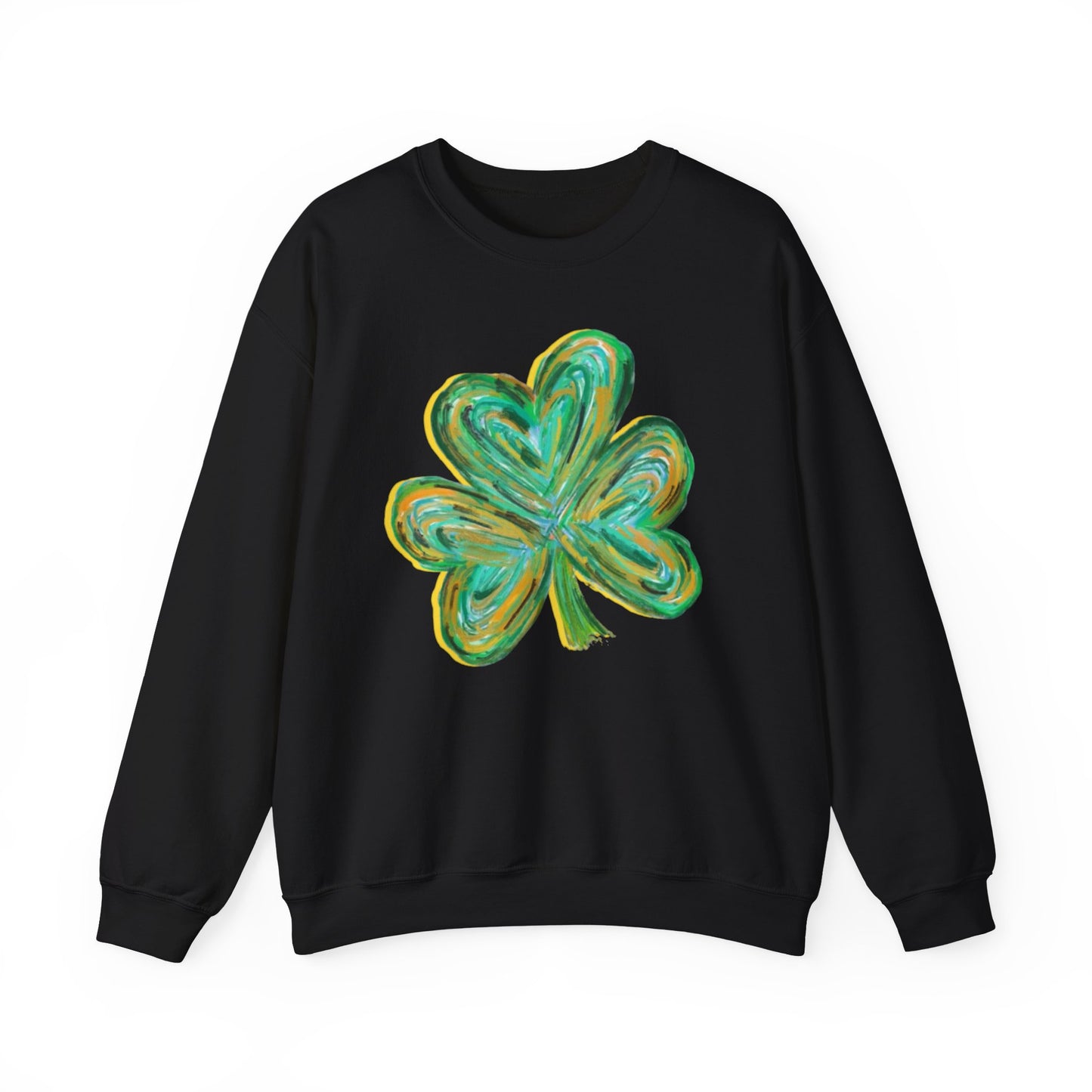 Cute St Patricks Four Leaf Clover Sweatshirt, Watercolor St Patricks ,Gift For St Patricks