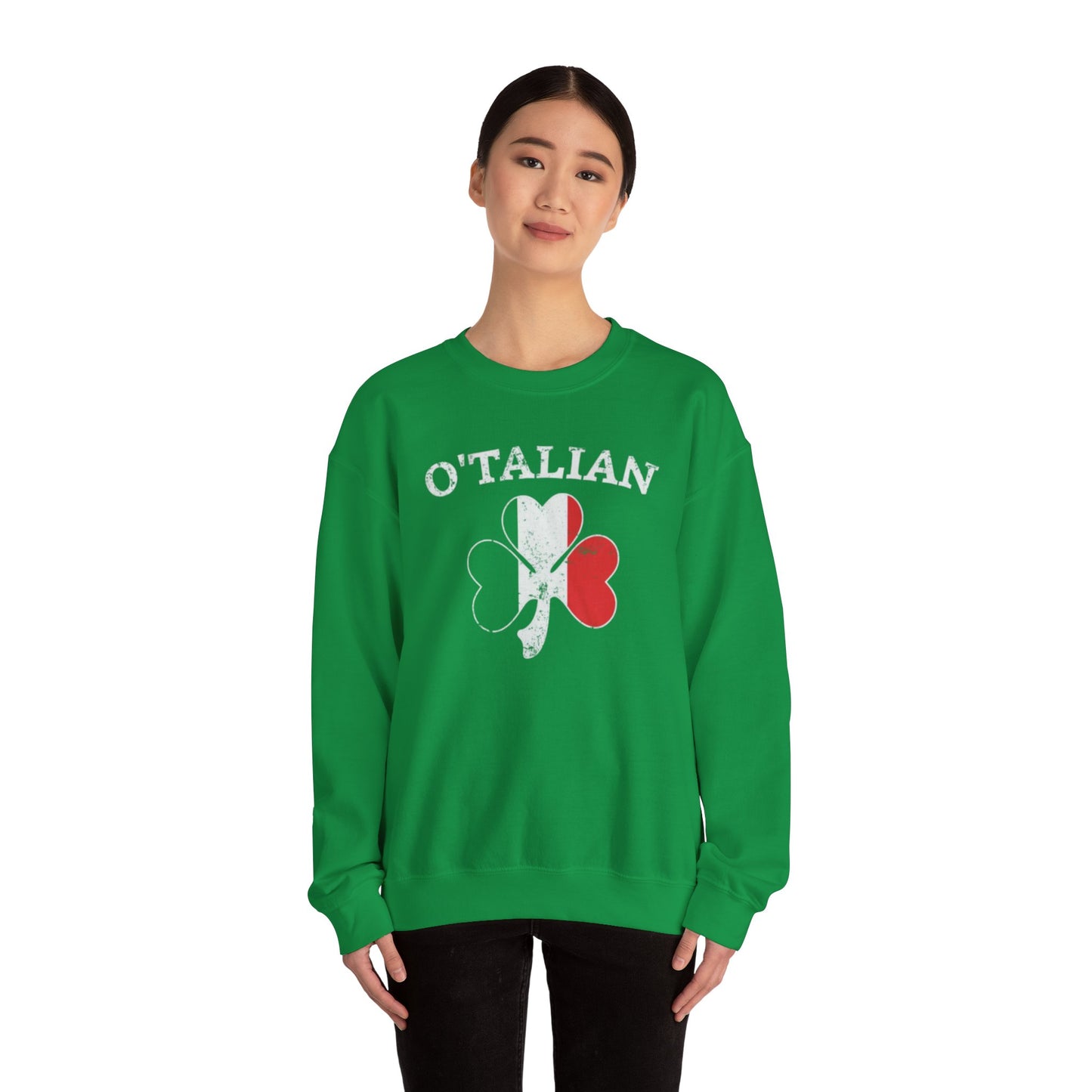 O'Talian Italian Irish Shamrock Men's Short Sleeve or Long Sleeve T-Shirt Italy Flag Colors