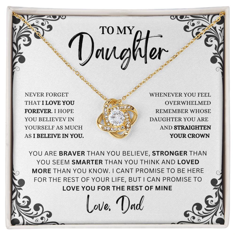 To My Daughter Necklace Gift From Dad, Daughter Gift