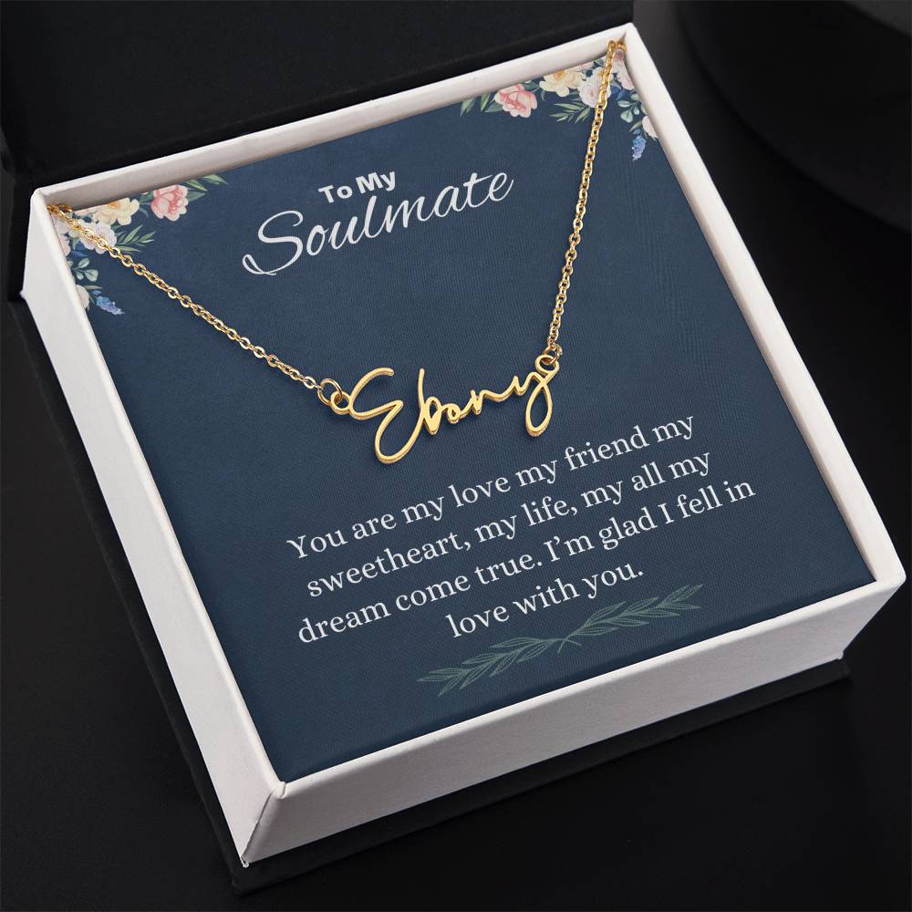 To My Soulmate Custom Necklace