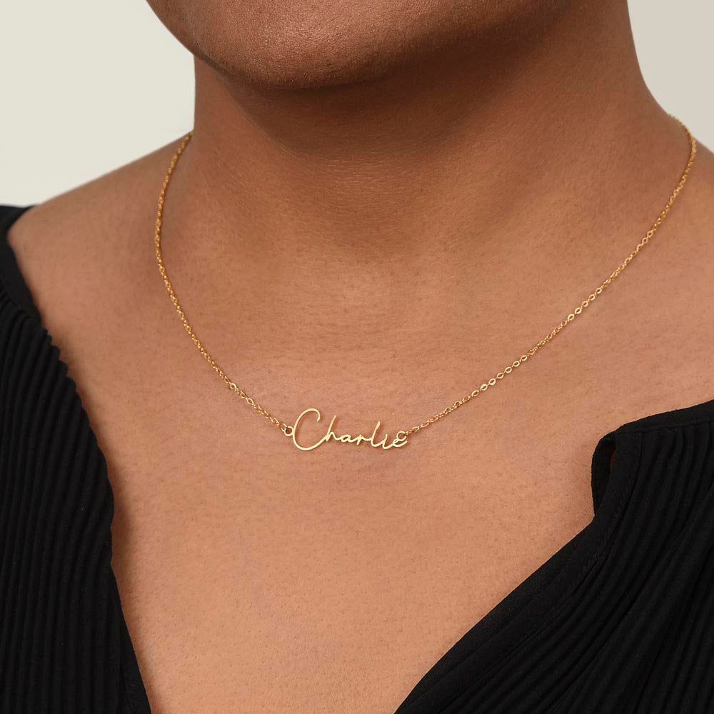 Nameplate Necklace 14k Gold, Custom Name Jewelry,Mama Necklace, Personalized Name Jewelry.