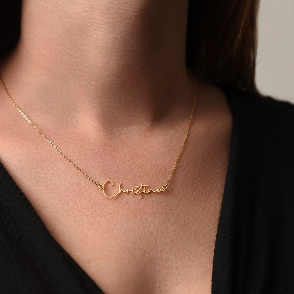 Nameplate Necklace 14k Gold, Custom Name Jewelry,Mama Necklace, Personalized Name Jewelry.